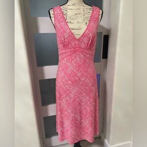 BCBGMaxAzria pink knee-length sleeveless dress